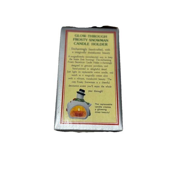 Snowman House Light Up W/ Candle Vintage Xmas Retro Decor W box - Picture 4 of 10